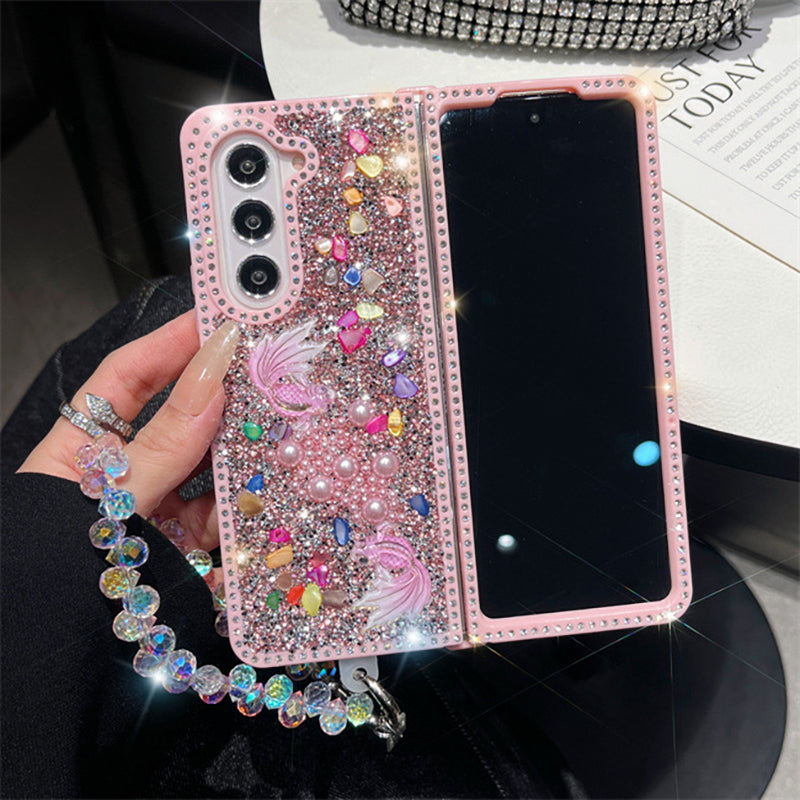 🎉 2026 Sale — Over 18,000 Sold! 📱 Glitter Phone Case with Wrist Strap – Sparkling Goldfish Design ✨