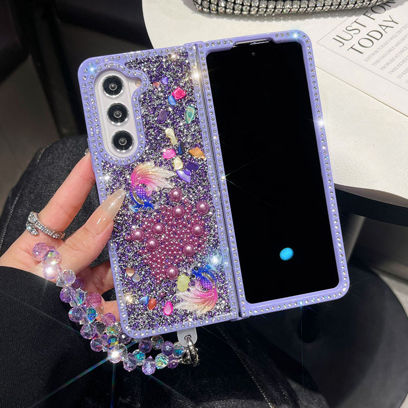 🎉 2026 Sale — Over 18,000 Sold! 📱 Glitter Phone Case with Wrist Strap – Sparkling Goldfish Design ✨