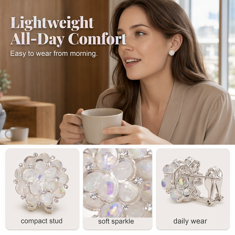 💎 2026 Sale — Over 52,000 Sold!✨ Elegant Floral Stud Earrings – Sparkling Detail & Lightweight Comfort 🌸