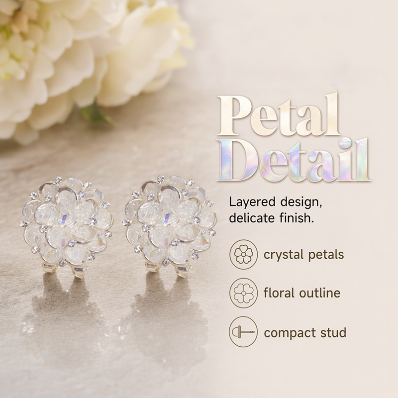 💎 2026 Sale — Over 52,000 Sold!✨ Elegant Floral Stud Earrings – Sparkling Detail & Lightweight Comfort 🌸