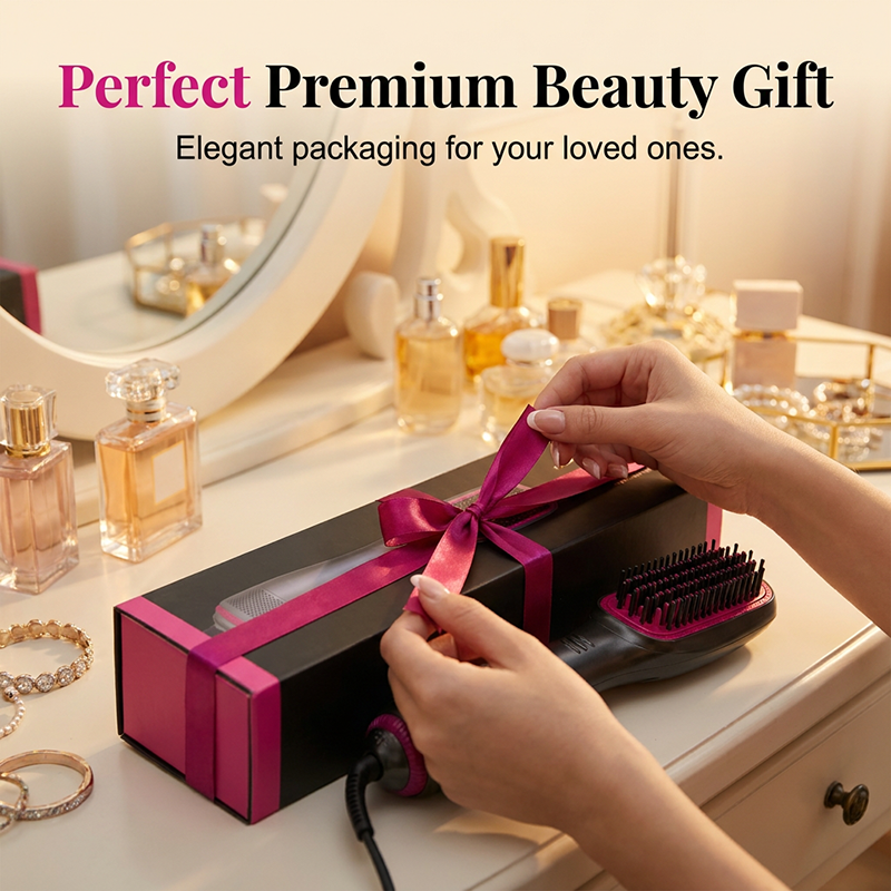 ⏳Time-Limited Special⏰Professional 3-in-1 Hot Air Brush – Dry, Detangle & Volumize in One Step ✨