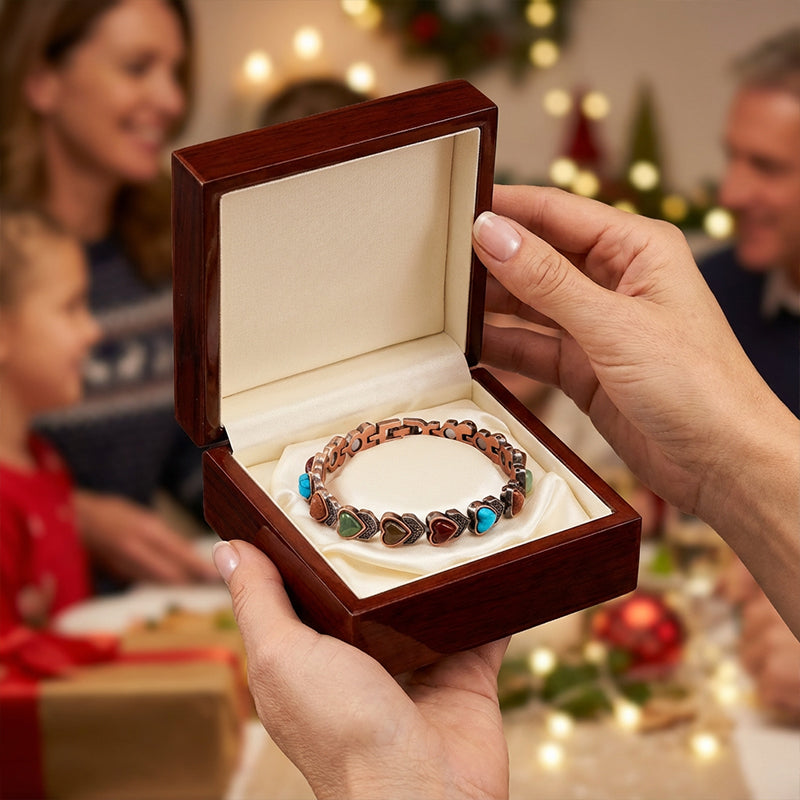 ⏳Limited-time 50% off⏰Antique Copper Finish Magnetic Stone Bracelet❤️