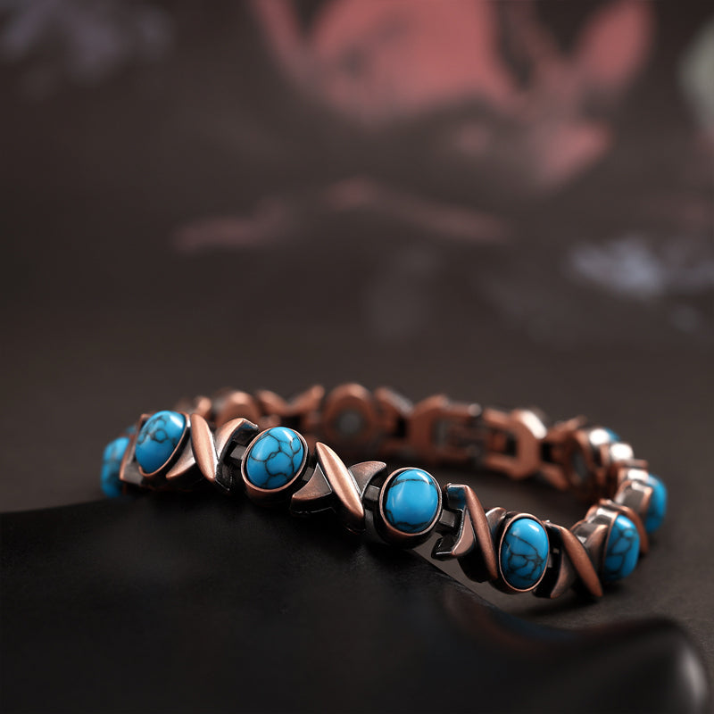 ⏳Limited-time 50% off⏰Antique Copper Finish Magnetic Stone Bracelet❤️