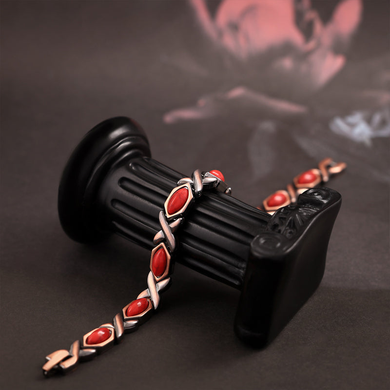 ⏳Limited-time 50% off⏰Antique Copper Finish Magnetic Stone Bracelet❤️