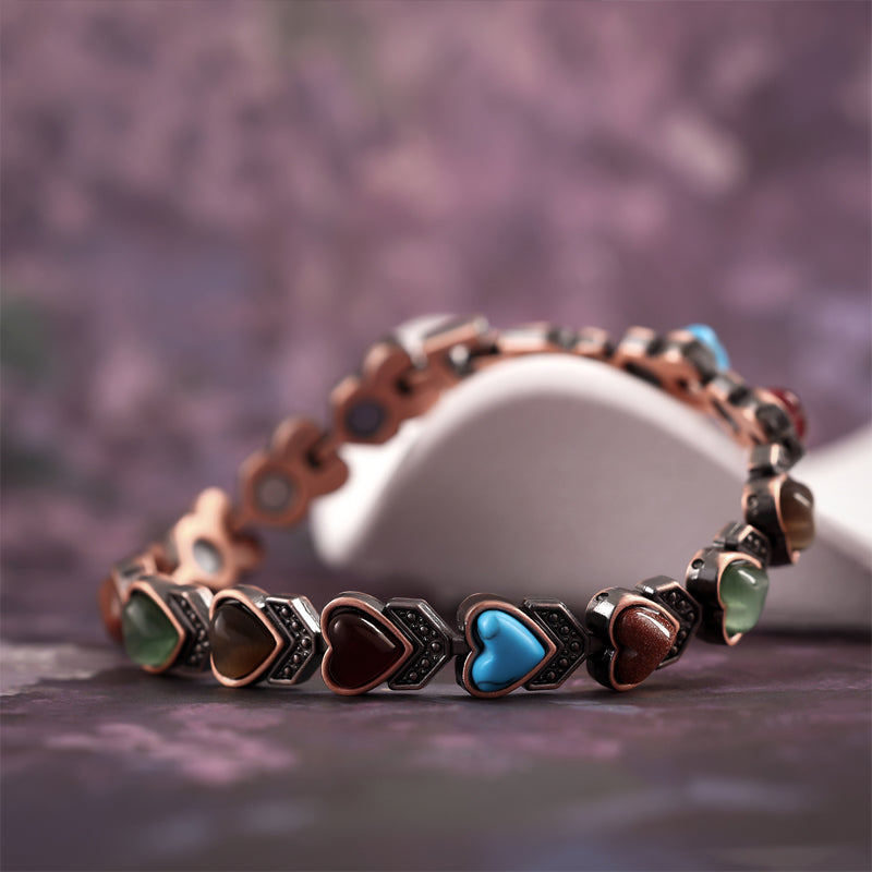 ⏳Limited-time 50% off⏰Antique Copper Finish Magnetic Stone Bracelet❤️