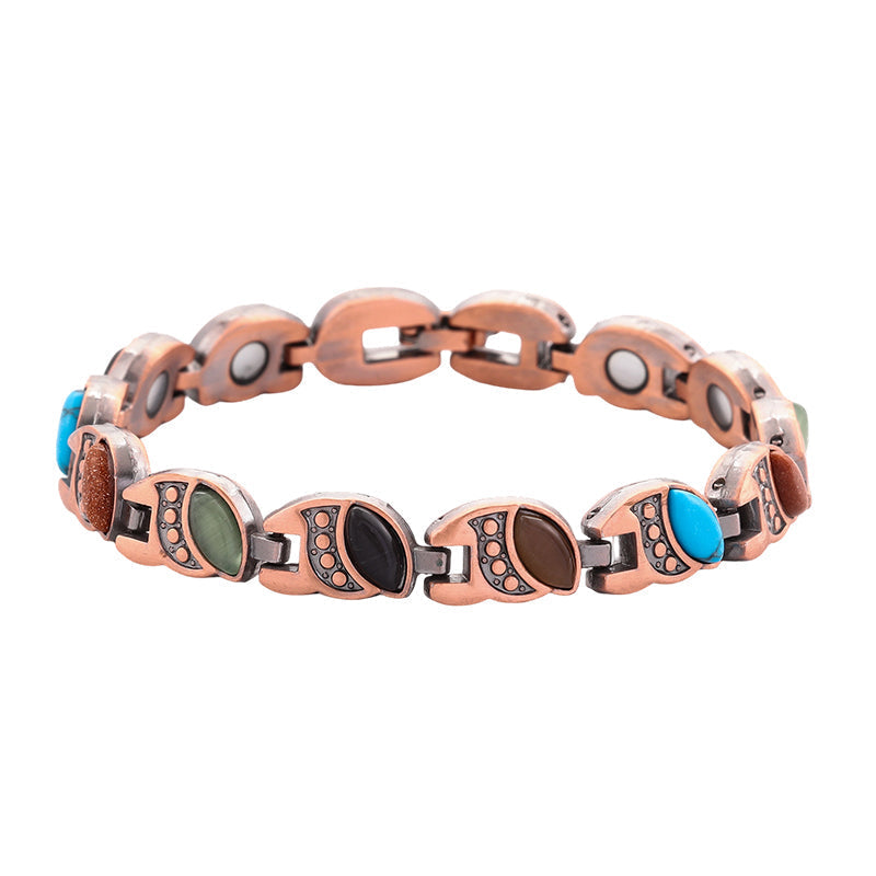 ⏳Limited-time 50% off⏰Antique Copper Finish Magnetic Stone Bracelet❤️