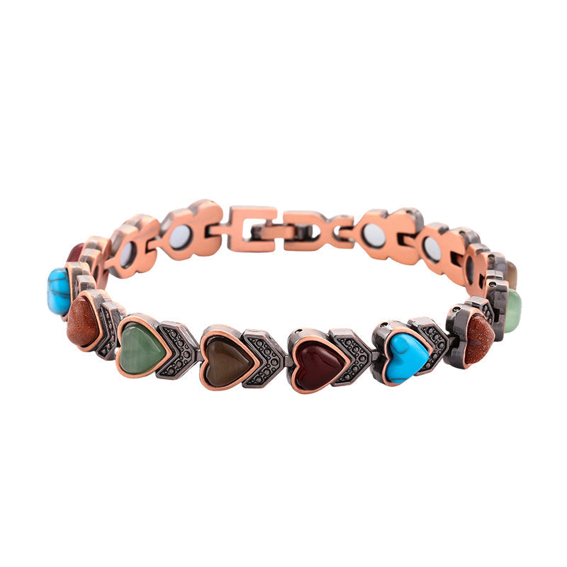 ⏳Limited-time 50% off⏰Antique Copper Finish Magnetic Stone Bracelet❤️