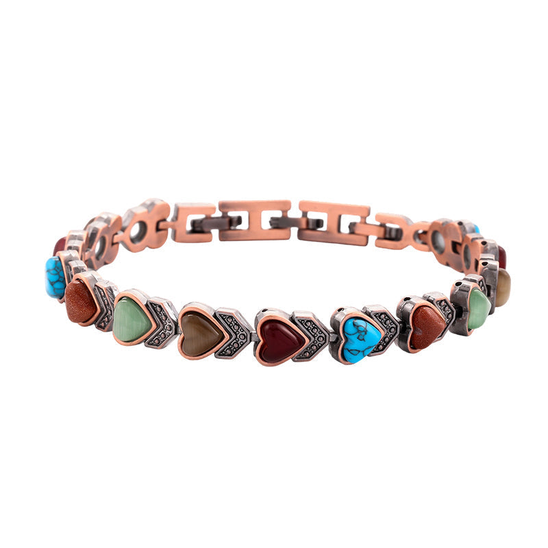 ⏳Limited-time 50% off⏰Antique Copper Finish Magnetic Stone Bracelet❤️