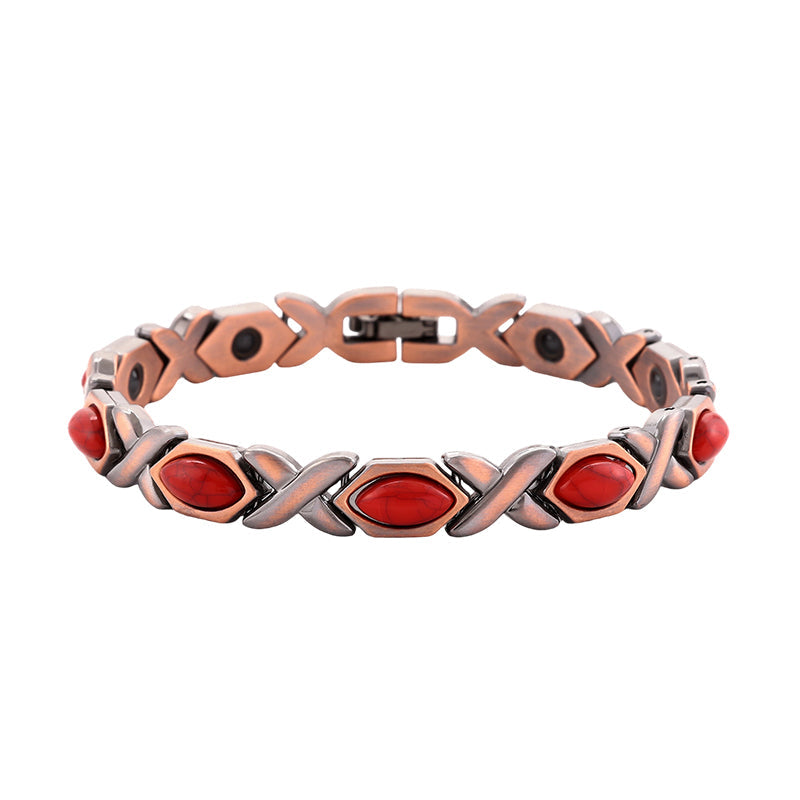 ⏳Limited-time 50% off⏰Antique Copper Finish Magnetic Stone Bracelet❤️