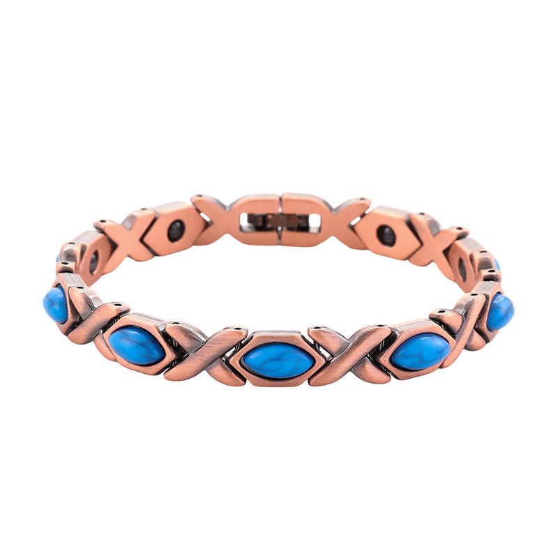 ⏳Limited-time 50% off⏰Antique Copper Finish Magnetic Stone Bracelet❤️