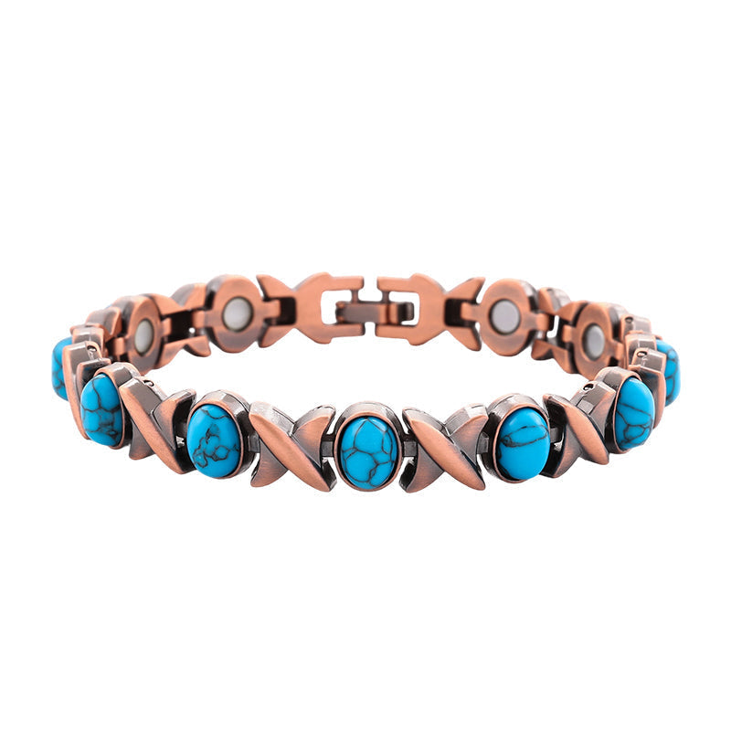 ⏳Limited-time 50% off⏰Antique Copper Finish Magnetic Stone Bracelet❤️