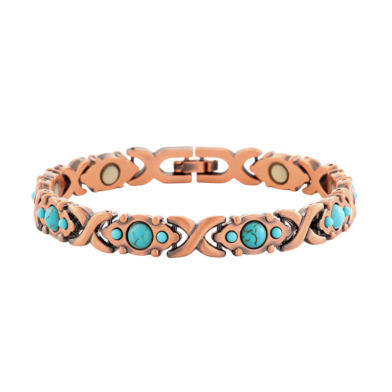 ⏳Limited-time 50% off⏰Antique Copper Finish Magnetic Stone Bracelet❤️
