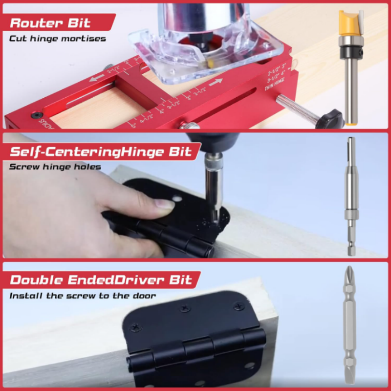 🎉 2026 Sale — Over 22,000 Sold 🔧 Adjustable Door Hinge Mortise Jig Kit 🚪