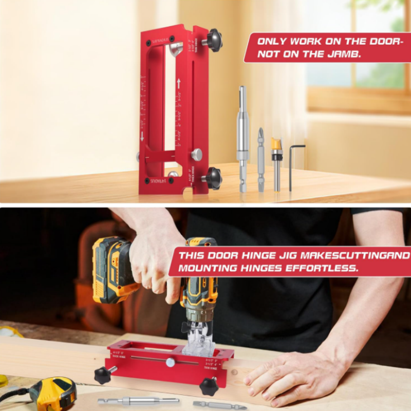 🎉 2026 Sale — Over 22,000 Sold 🔧 Adjustable Door Hinge Mortise Jig Kit 🚪