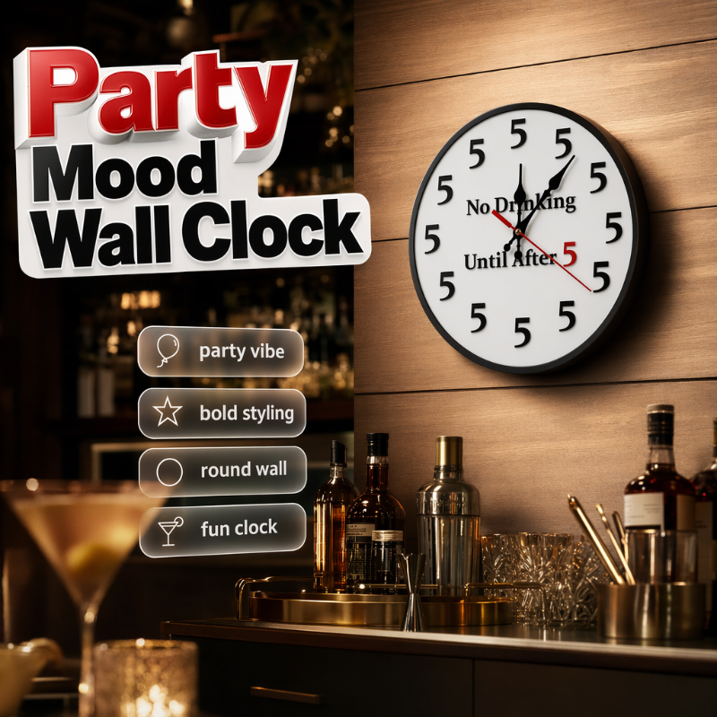 🎉 2026 Sale — Over 10,000 Sold! 🍻 Novelty Wall Clock for Party Decor – Fun & Bold Design ⏰
