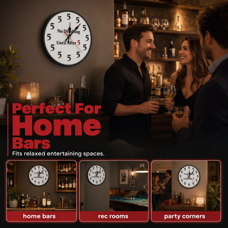 🎉 2026 Sale — Over 10,000 Sold! 🍻 Novelty Wall Clock for Party Decor – Fun & Bold Design ⏰