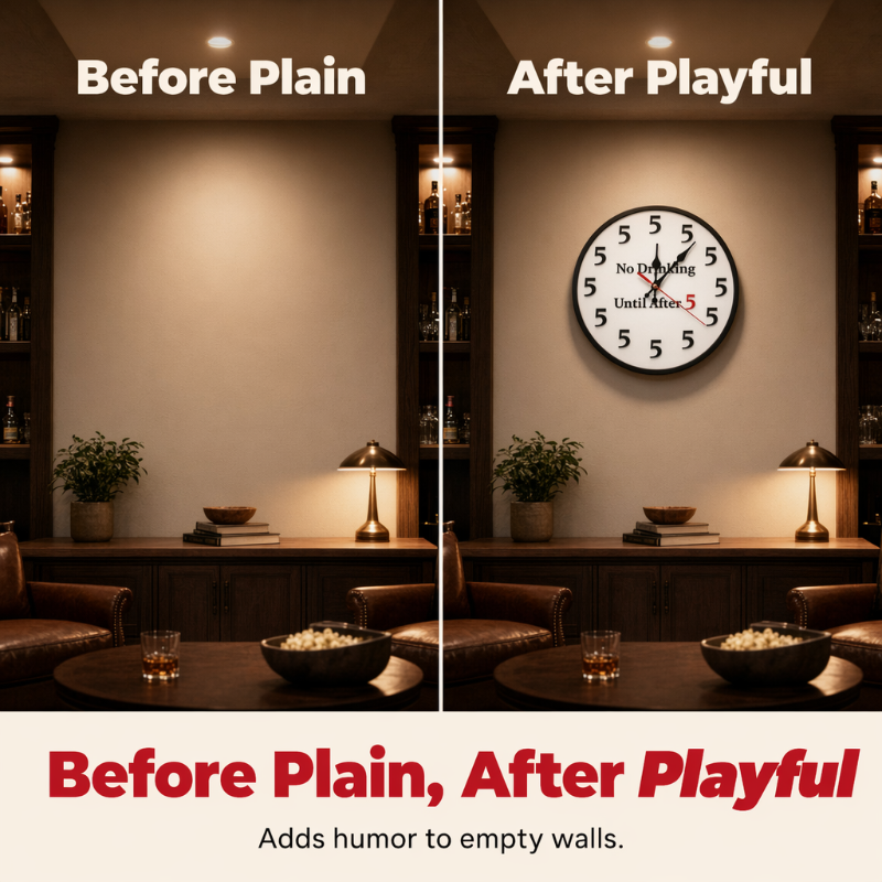 🎉 2026 Sale — Over 10,000 Sold! 🍻 Novelty Wall Clock for Party Decor – Fun & Bold Design ⏰