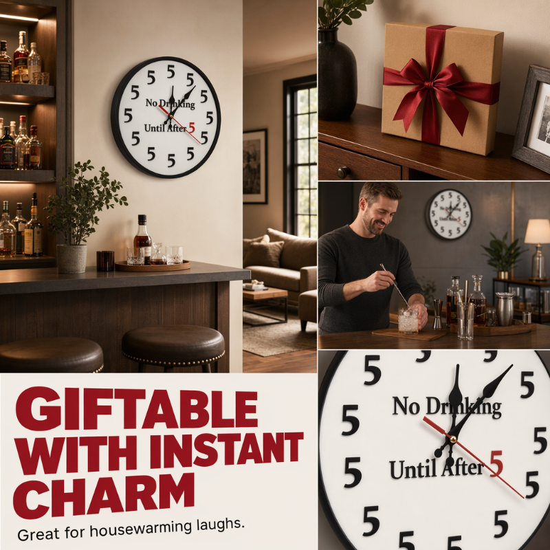 🎉 2026 Sale — Over 10,000 Sold! 🍻 Novelty Wall Clock for Party Decor – Fun & Bold Design ⏰