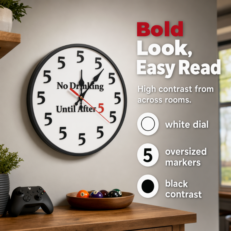 🎉 2026 Sale — Over 10,000 Sold! 🍻 Novelty Wall Clock for Party Decor – Fun & Bold Design ⏰