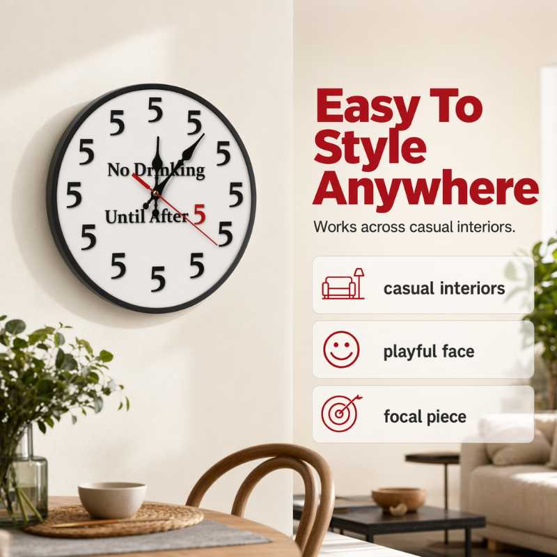 🎉 2026 Sale — Over 10,000 Sold! 🍻 Novelty Wall Clock for Party Decor – Fun & Bold Design ⏰