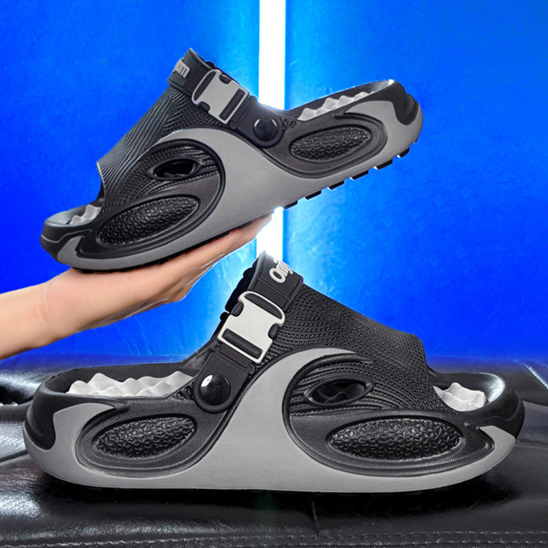 👟 Men's 2-Way EVA Sandals | Breathable Hollow Design, Massage Footbed & Non-Slip Grip – Casual Summer Slides