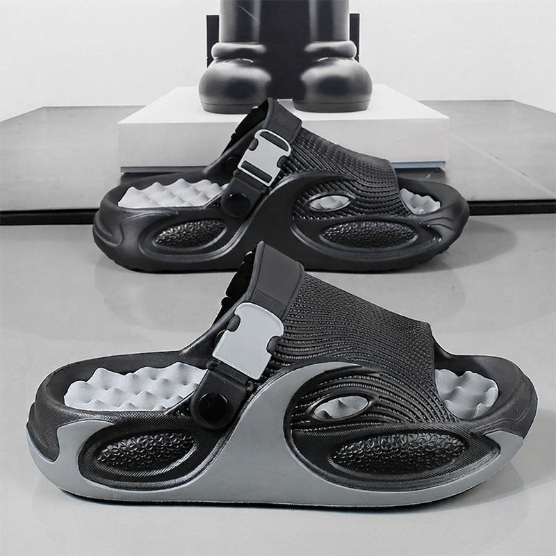 👟 Men's 2-Way EVA Sandals | Breathable Hollow Design, Massage Footbed & Non-Slip Grip – Casual Summer Slides