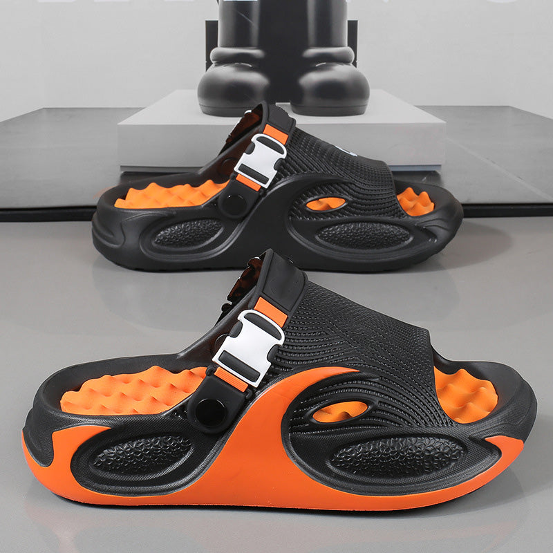 👟 Men's 2-Way EVA Sandals | Breathable Hollow Design, Massage Footbed & Non-Slip Grip – Casual Summer Slides