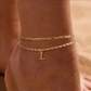 🔥50% OFF NOW✨Dainty Layered Gold Initial Anklets Custom Letter Ankle Bracelets Women Summer Jewelry