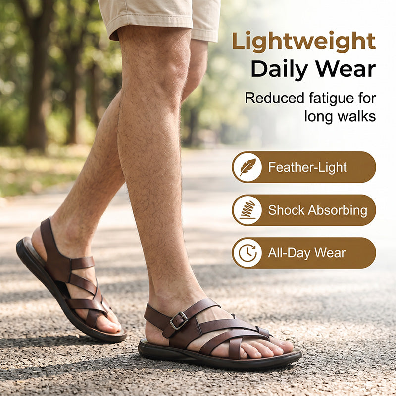 Men Roman Sandals Summer Casual Soft Sole Beach Shoes