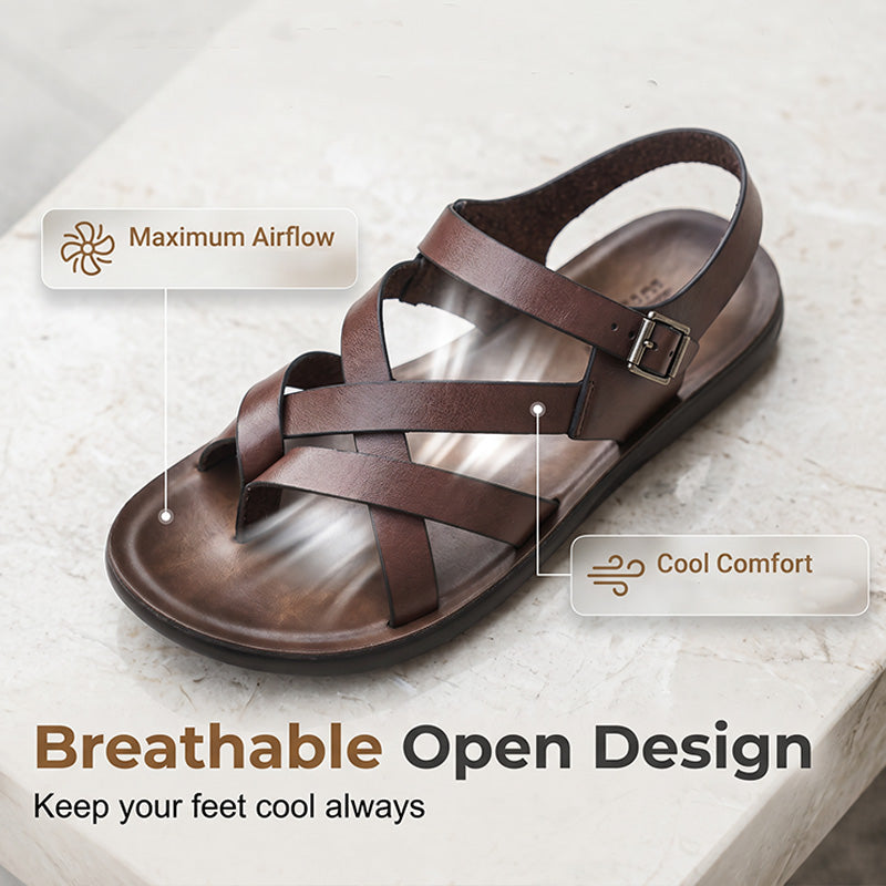 Men Roman Sandals Summer Casual Soft Sole Beach Shoes