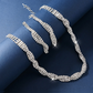 🎉 2026 Sale — Over 21,500 Sold ✨ Sparkling Rhinestone Claw Chain Necklace & Earrings Set 💎
