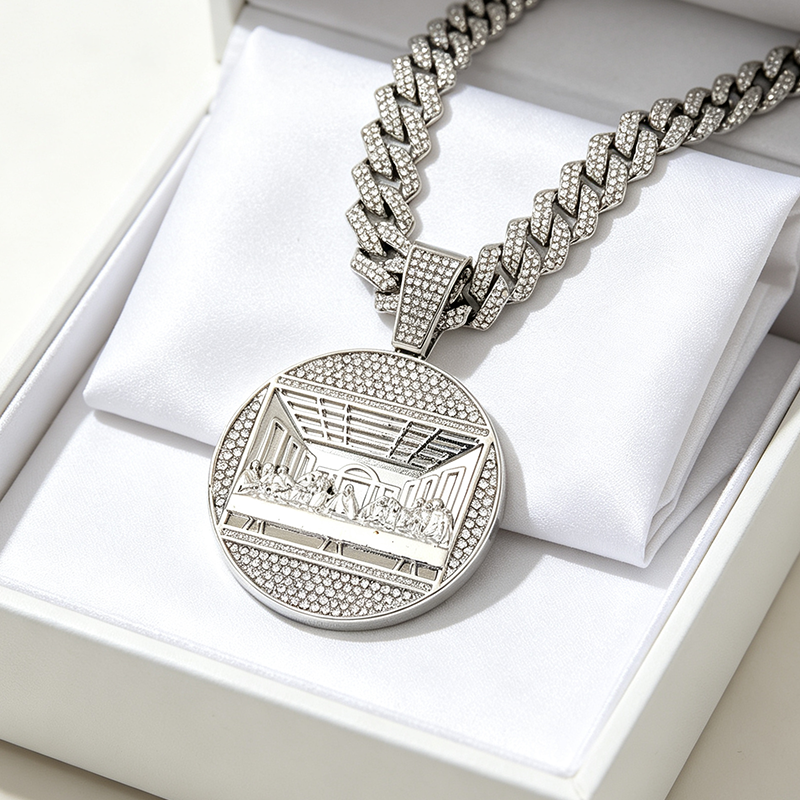 Statement Cuban Pendant Chain Necklace