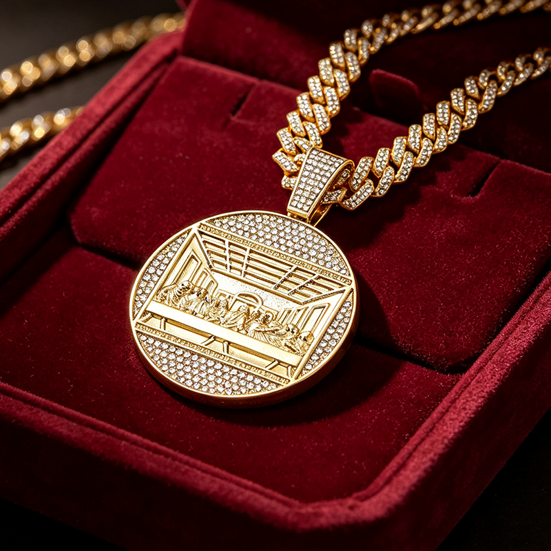 Statement Cuban Pendant Chain Necklace