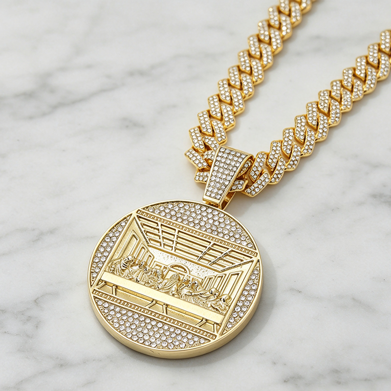 Statement Cuban Pendant Chain Necklace