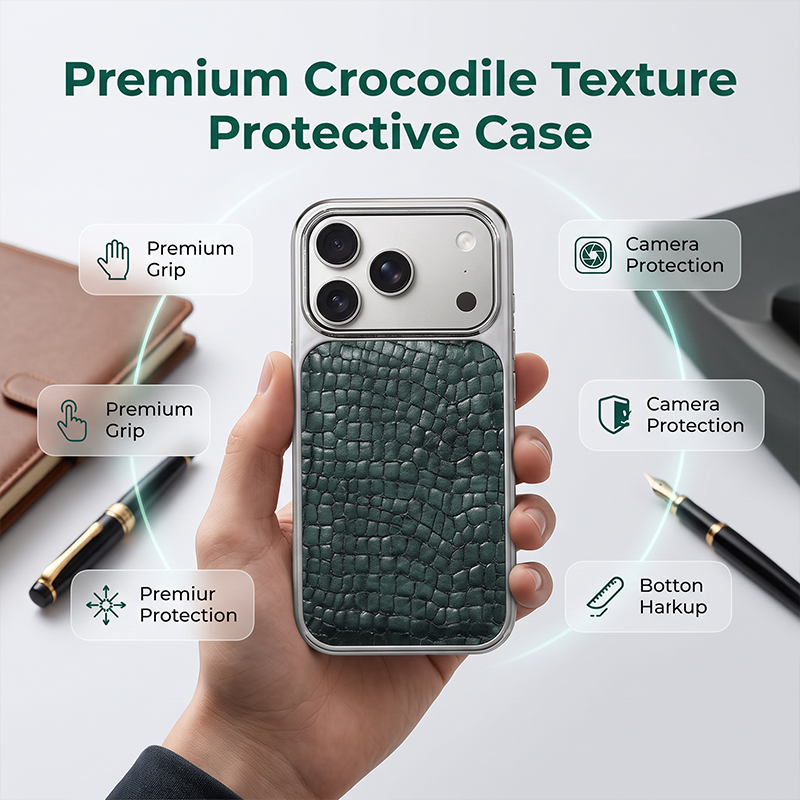 Alligator Pattern Slim Phone Case
