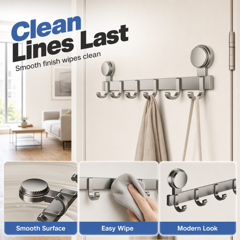 Suction Cup Over Door Hook Rack