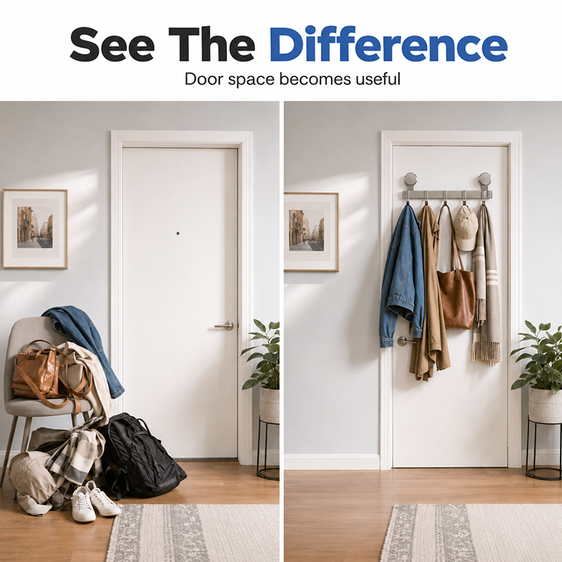 Suction Cup Over Door Hook Rack