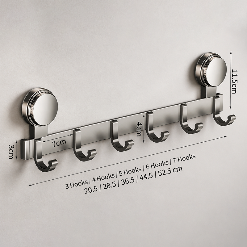 Suction Cup Over Door Hook Rack