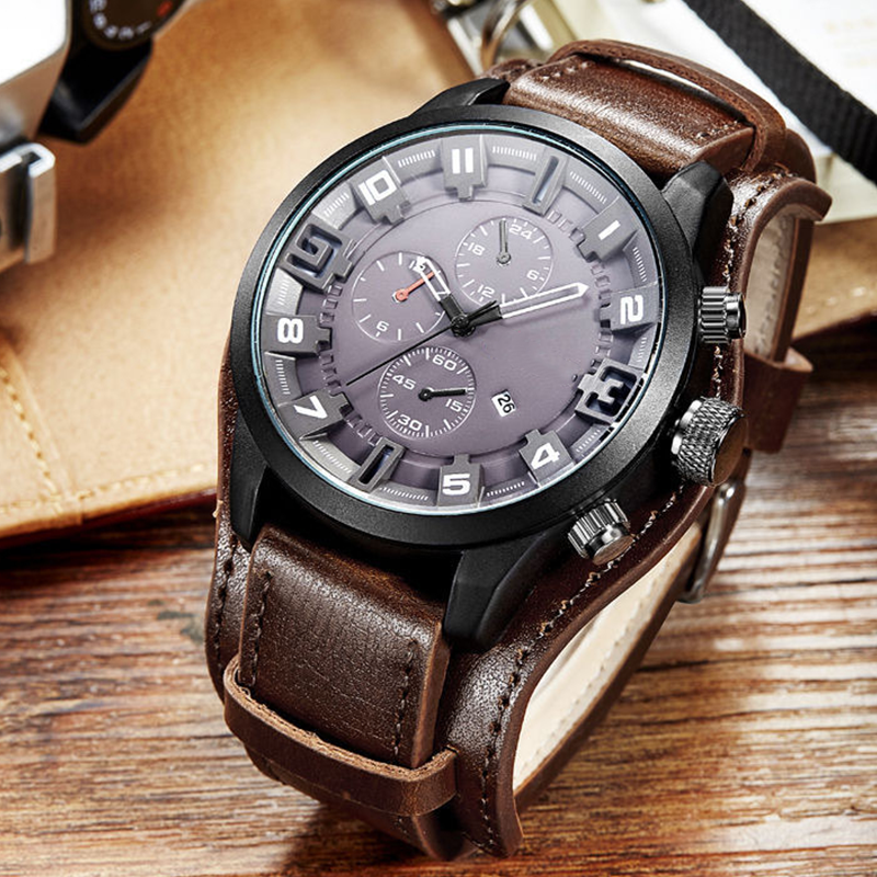 Men's Casual Large Dial Quartz Watch