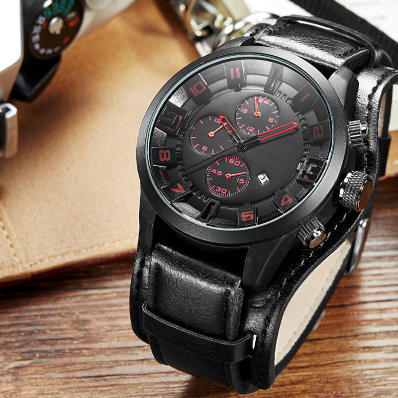 Men's Casual Large Dial Quartz Watch
