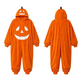 Unisex Halloween Pumpkin Hooded Jumpsuit