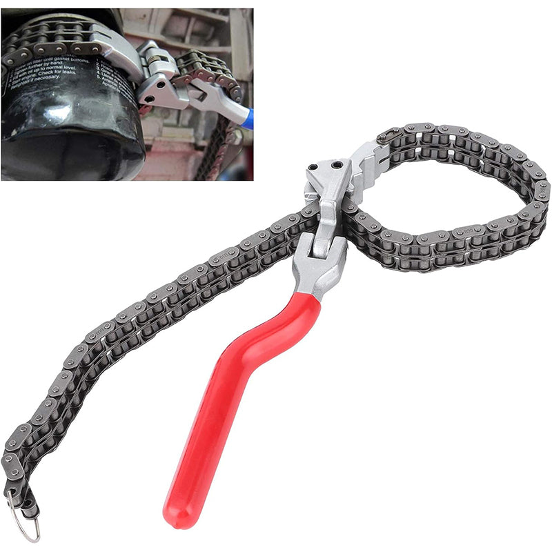 ⛓️ Heavy-Duty Chain Oil Filter Wrench – Wide 60-195mm Coverage, Reinforced Chain, Comfortable Grip – For Cars, Trucks & SUVs 💪