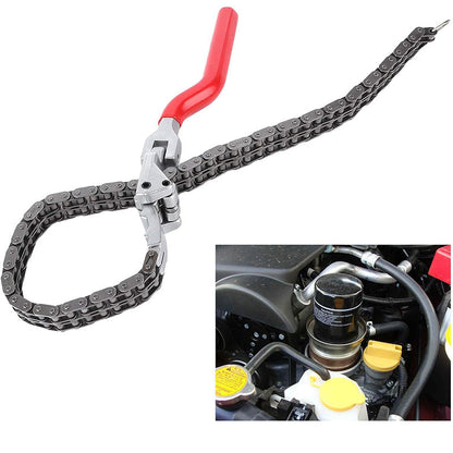 ⛓️ Heavy-Duty Chain Oil Filter Wrench – Wide 60-195mm Coverage, Reinforced Chain, Comfortable Grip – For Cars, Trucks & SUVs 💪