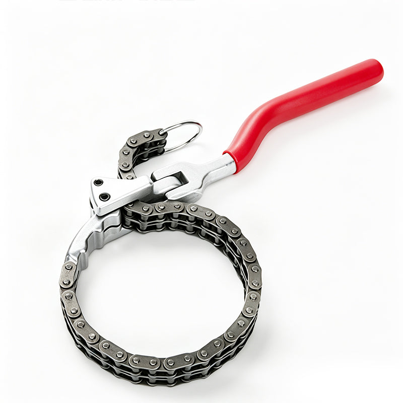 ⛓️ Heavy-Duty Chain Oil Filter Wrench – Wide 60-195mm Coverage, Reinforced Chain, Comfortable Grip – For Cars, Trucks & SUVs 💪