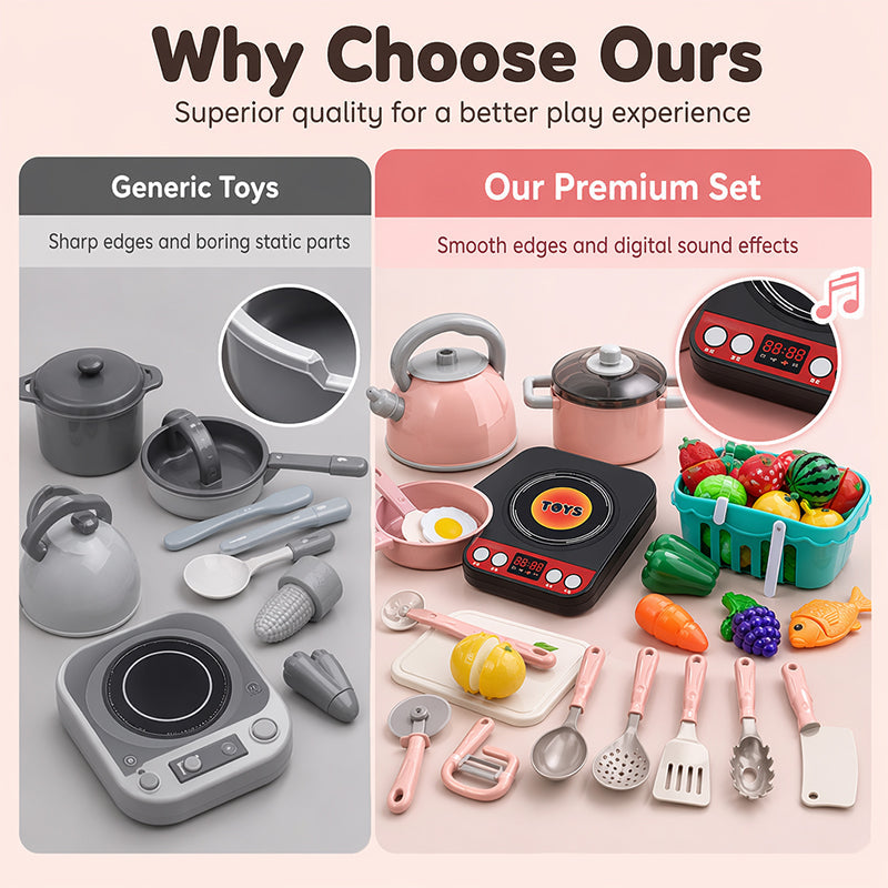 🏕️ LIMITED-TIME 50% OFF! ✨ Camping Themed Kids Pretend Kitchen Playset – Realistic, Interactive, Safe ✨