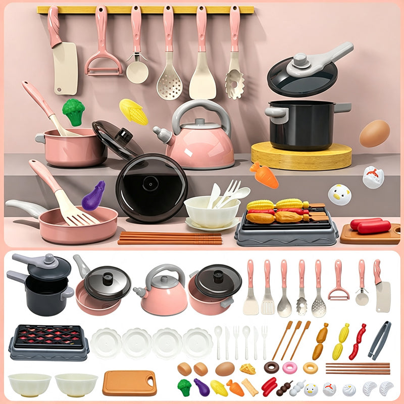 🏕️ LIMITED-TIME 50% OFF! ✨ Camping Themed Kids Pretend Kitchen Playset – Realistic, Interactive, Safe ✨