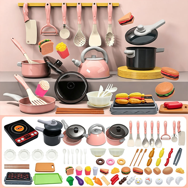 🏕️ LIMITED-TIME 50% OFF! ✨ Camping Themed Kids Pretend Kitchen Playset – Realistic, Interactive, Safe ✨