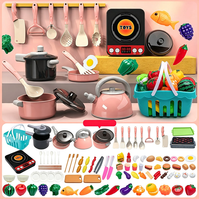 🏕️ LIMITED-TIME 50% OFF! ✨ Camping Themed Kids Pretend Kitchen Playset – Realistic, Interactive, Safe ✨