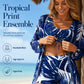 🎉 2026 Sale — Over 22,000 Sold! 💞 Women Tropical Print 3-Piece Swimwear Set