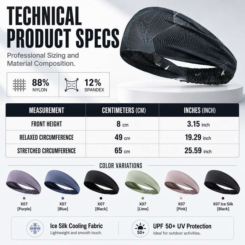 🔥 Pro-Favorite Non-Slip Sports Headband for Fitness – Nylon & Spandex – Breathable 🏃